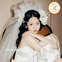 新娘頭飾仙仙甜甜的新中式秀禾菔發飾古風漢菔造型唯美結婚配飾品 歷史價格詳細信息