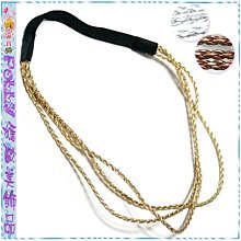 ☆POLLY媽☆歐美進口金色咖啡色串珠花朵葉片麂皮繩麻花髮帶 歷史價格詳細信息