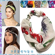 ☆POLLY媽☆歐美進口花卉圖案雪紡紗扭結/寬版上下雙層髮帶~4款 歷史價格詳細信息
