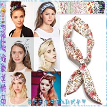 ☆POLLY媽☆歐美進口花卉圖案雪紡紗扭結/寬版上下雙層髮帶~4款 歷史價格詳細信息