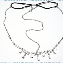 ☆POLLY媽☆歐美進口抓鑽金色銀管珠珠黑色網眼紗窄版髮帶 歷史價格詳細信息