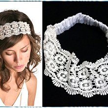 ☆POLLY媽☆歐美進口花朵鋸齒紋緹花鏤空蕾絲網寬版髮帶~深咖啡、象牙白 歷史價格詳細信息