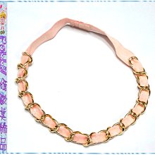 ☆POLLY媽☆歐美進口金色咖啡色串珠花朵葉片麂皮繩麻花髮帶 歷史價格詳細信息