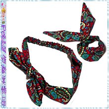 ☆POLLY媽☆歐美進口花卉圖案雪紡紗扭結/寬版上下雙層髮帶~4款 歷史價格詳細信息