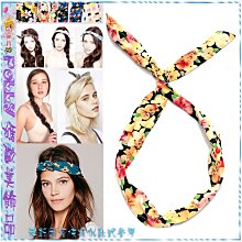 ☆POLLY媽☆歐美進口花卉圖案雪紡紗扭結/寬版上下雙層髮帶~4款 歷史價格詳細信息