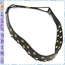 ☆POLLY媽☆歐美進口金色咖啡色串珠花朵葉片麂皮繩麻花髮帶 歷史價格詳細信息