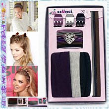 ☆POLLY媽☆歐美scünci黑鑽排梳髮插、一字夾、髮束、銀黑抓夾、黑色蕾絲雪紡紗花朵髮帶禮盒組 歷史價格詳細信息