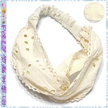 ☆POLLY媽☆歐美進口twisted headband棉線編織滾邊米色刺繡棉布雙圈交叉髮帶~2款 價格比較,價格查詢,歷史價格詳細信息