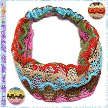 ☆POLLY媽☆歐美進口網眼紗絲緞花朵毛線方格編織髮帶~大人小孩皆可~黑色、灰色、粉紅、粉紫色 歷史價格詳細信息