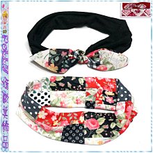 ☆POLLY媽☆歐美進口花卉圖案雪紡紗扭結/寬版上下雙層髮帶~4款 歷史價格詳細信息