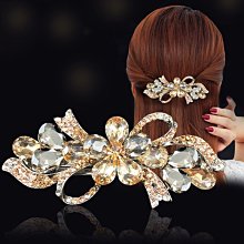 韓版水鉆發卡女2024新款成人後腦勺盤發中號鯊魚夾發夾半紮發抓夾 歷史價格詳細信息