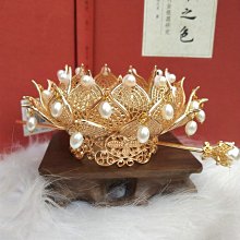 明制頭飾高端中式新娘漢婚鳳冠漢服婚禮發冠皇后大婚結婚奢華飾品 歷史價格詳細信息