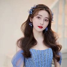 森系新娘結婚娟紗頭飾唯美超仙頭花攝影拍照寫真造型婚紗跟妝髮飾 歷史價格詳細信息