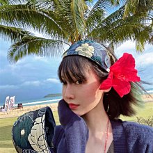 【鈷藍家】棉麻花朵貝雷帽文藝森女美拉德畫家帽原創設計獨特小眾帽飾配件 歷史價格詳細信息