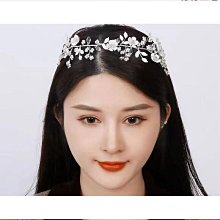 新娘頭飾 銀色手工大氣結婚王冠婚紗配飾新娘發箍飾品韓式  露天市集  全台最大的網路購物市集 歷史價格詳細信息