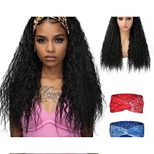 髮帶假髮頭套 外銷長捲髮deep卷假髮頭套 頭帶假髮套化纖頭套 歷史價格詳細信息