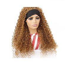 髮帶假髮頭套 外銷長捲髮deep卷假髮頭套 頭帶假髮套化纖頭套 歷史價格詳細信息