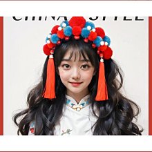 恩格爾新娘飾品新中式秀禾頭飾藍色古風長流蘇髮簪龍鳳掛配飾大氣 歷史價格詳細信息