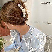 玫瑰抓夾 高級感銀色盤髮器頭飾髮夾後腦勺馬尾高鯊魚夾盤髮抓大嘴巴 歷史價格詳細信息