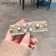 水鉆珍珠發裌發飾高級感小香風寶石絲絨抓裌盤頭發高級感植絨發卡 歷史價格詳細信息