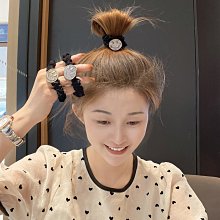 小腸發圈女高級感扎馬尾頭繩新款森系簡約氣質小皮發飾品 歐根紗鑽球-2件顏色隨機 歷史價格詳細信息