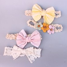 嬰兒發帶 女寶寶百日周歲頭飾發網 公主假發頭飾蝴蝶發網紅色配飾 歷史價格詳細信息