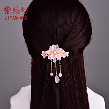 復古風漢服配飾網紅蝴蝶結發夾流蘇古裝發飾兒童頭花超仙飄帶頭飾 歷史價格詳細信息