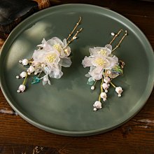 頭飾森系仙美高級感發簪古風唐風明制髮釵簪子復原款輯珠設計髮飾 歷史價格詳細信息