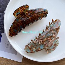 法式高級感大號優雅鯊魚夾ins風簡約髮夾女後腦勺醋酸抓夾夾 歷史價格詳細信息