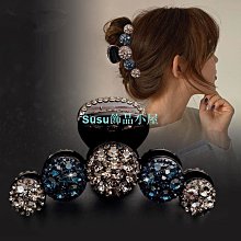 韓版水晶抓夾盤發爪子髮夾抓發卡女頭飾品氣質施華髮飾成人優雅 歷史價格詳細信息