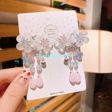 古風兒童可愛兔子花朵對夾漢服日常百搭毛絨流蘇髮飾百搭髮夾頭飾 歷史價格詳細信息