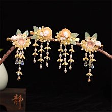 古風兒童可愛兔子花朵對夾漢服日常百搭毛絨流蘇髮飾百搭髮夾頭飾 歷史價格詳細信息