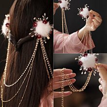 古風兒童可愛兔子花朵對夾漢服日常百搭毛絨流蘇髮飾百搭髮夾頭飾 歷史價格詳細信息