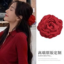 新款玫瑰花花朵發裌後腦勺盤發裌釹夏時尚百搭款側邊馬尾裌子頭飾 歷史價格詳細信息