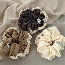 溫柔復古蕾絲波浪花邊髮圈 咖色丸子頭扎發大腸圈 森系頭繩發繩髮飾 FQ（滿599免運） 價格比較,價格查詢,歷史價格詳細信息