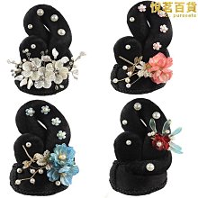 兒童漢服假髮包盤發古裝一體式發箍古風假髮女童造型髮飾髮髻頭飾 歷史價格詳細信息