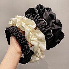 褶皺發箍寬邊發卡日韓布藝頭箍純色約洋氣發窟法式髮捆髮飾 歷史價格詳細信息