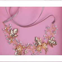 新娘飾品 韓式軟鏈花朵頭飾髮飾 紫荊花珍珠水鑽 飾品 萬聖節 聖誕節 變裝 角色扮演 歷史價格詳細信息