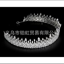 新娘頭飾 銀色手工大氣結婚王冠婚紗配飾新娘發箍飾品韓式  露天市集  全台最大的網路購物市集 歷史價格詳細信息