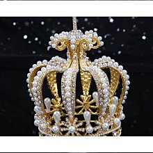 巴洛克複古大王冠水鑽珍珠婚禮配飾歐式復古流蘇頭飾/大亨小傳/水鑽蛋白鑽新娘飾品/銀色小葉片優雅歐【P-510】金色頭飾 歷史價格詳細信息