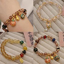 香灰琉璃手串手鍊女男五彩佛珠多寶吞金獸老秦款時尚手串 歷史價格詳細信息
