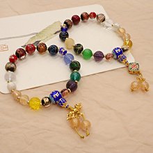 金箔香灰琉璃提珠二圈手鍊女寺廟佛珠念珠吉祥物飾品多圈手串 歷史價格詳細信息