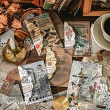 ✨全新現貨✨【分裝每份3張】山居生活系列  復古書信蝴蝶花卉防水手帳拼貼日記裝飾打底 歷史價格詳細信息