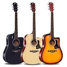 新款吉他 成人吉他實木單板吉他41寸缺角吉他民謠可貼標無標吉他 歷史價格詳細信息