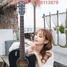 盧森吉他云杉單板入門練習民謠吉他初學者男女生木吉他 歷史價格詳細信息