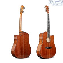 民謠木吉他41寸 全沙比利jita 樂器 guitar【支持 無標 定牌 歷史價格詳細信息