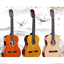 古典吉他39寸新手入門練習男女初學者網紅成人學生單板電箱木吉他 歷史價格詳細信息