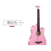 【締造】民謠41寸民謠吉他雲杉木桃花芯木吉他guitar   入門 練習 歷史價格詳細信息