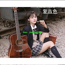 【締造】民謠41寸民謠吉他雲杉木桃花芯木吉他guitar   入門 練習 歷史價格詳細信息