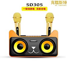 雙麥克風音箱帶無線話筒家用迷你k歌插卡音響禮品rgb彩燈音箱 歷史價格詳細信息